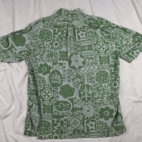 Reyn Spooner Classic Fit Mens XL Green Floral Button Shirt Casual Aloha Comfort - Picture 2 of 9